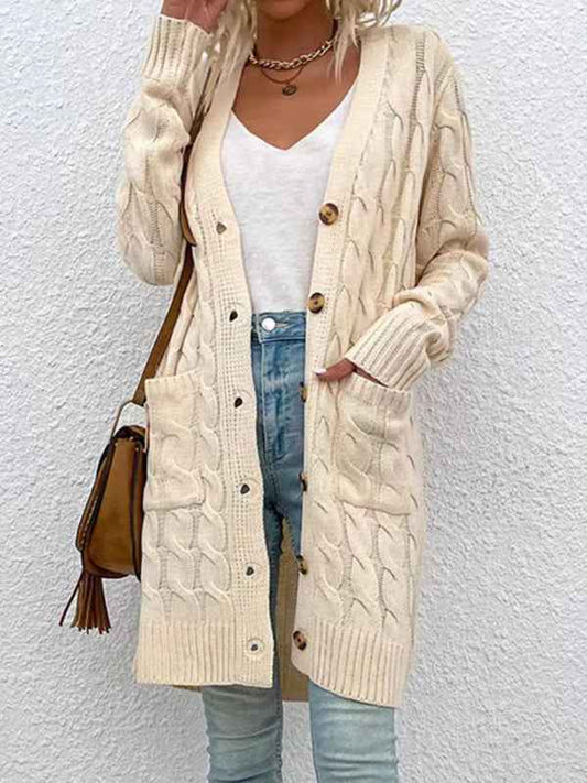 Women's Casual Long Single-Breasted Cardigan Jacket – Effortlessly Chic Outerwear!