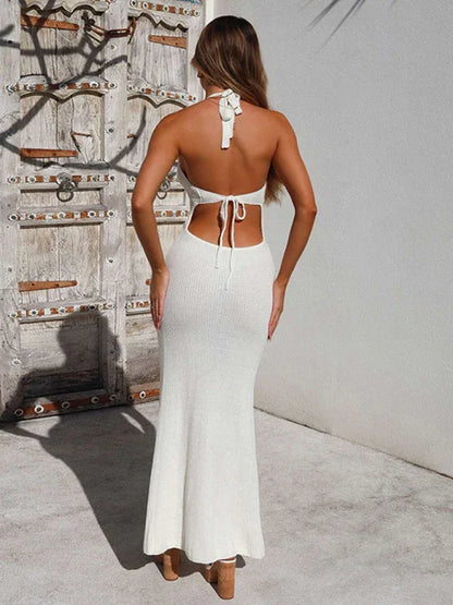 New Women's Fashionable Halterneck Backless Dress - Bold, Sexy & Stunning Womens Halterneck Backless Dress - Shello's Creative Boutique