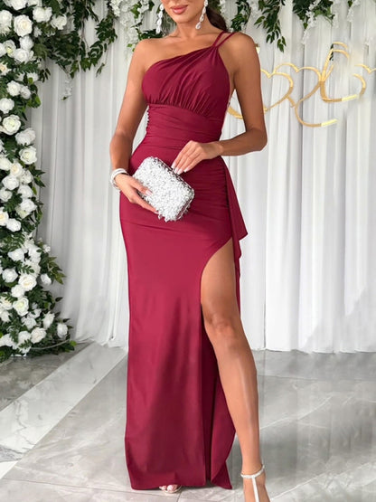 New casual party shoulder slit dress Shello's Creative Boutique