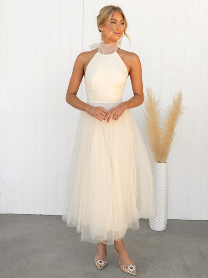 New style halter neck mesh turtleneck dress Shello's Creative Boutique