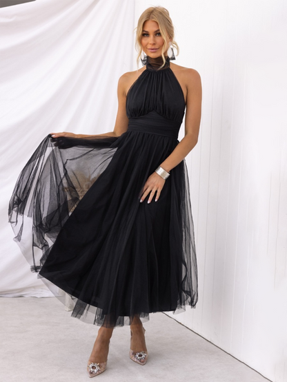 New style halter neck mesh turtleneck dress Shello's Creative Boutique