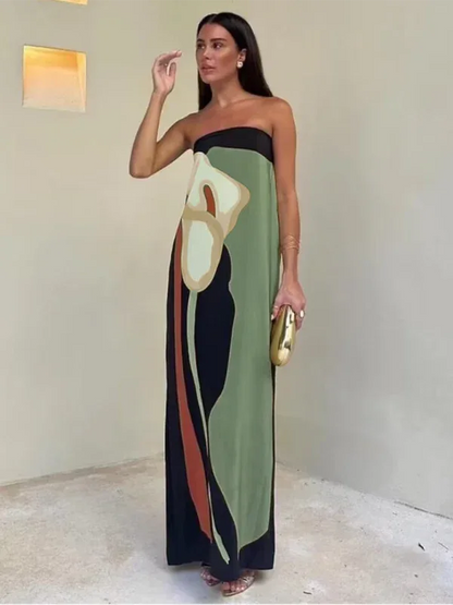 Women's Casual Tube Dress – Trendy Printed Style for Spring and Summer - Shello's Creative Boutique