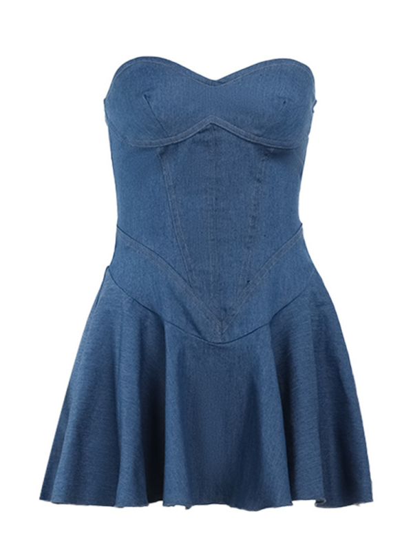 Ladies new sexy solid color tube top dress Shello's Creative Boutique