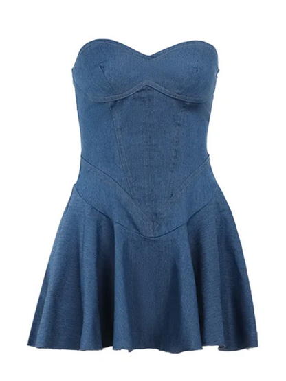 Ladies' Sexy Solid Colour Tube Top Dress - Shello's Creative Boutique