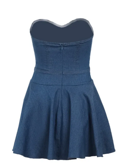 Ladies' Sexy Solid Colour Tube Top Dress - Shello's Creative Boutique