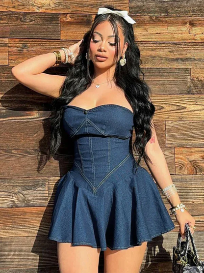 Ladies' Sexy Solid Colour Tube Top Dress - Shello's Creative Boutique