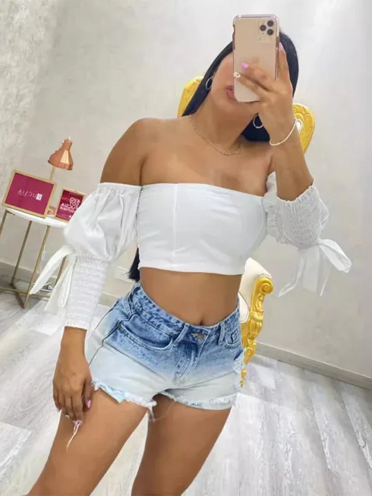 New Gradient Denim Shorts for Women – EPROLO Summer Sleek Edition - Shello's Creative Boutique