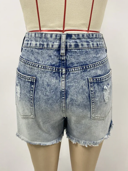 New Gradient Denim Shorts for Women – EPROLO Summer Sleek Edition - Shello's Creative Boutique