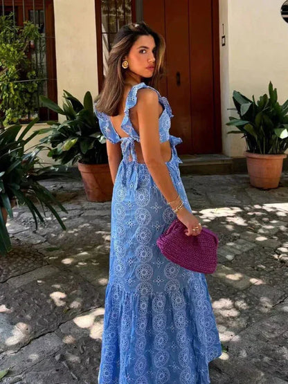 Women's Heavy Embroidery Dress - Where Romance Meets Elegance - Shello's Creative Boutique