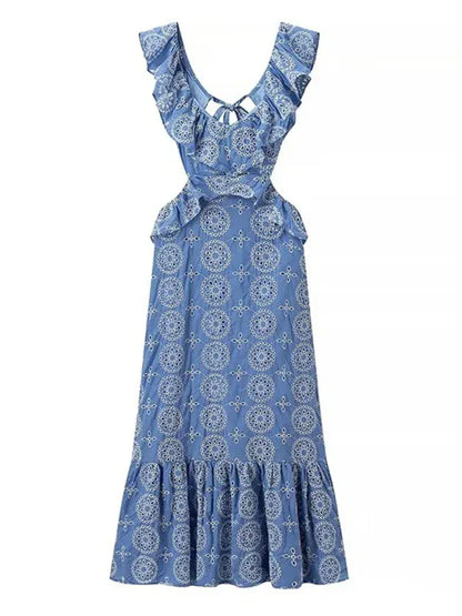 Women's Heavy Embroidery Dress - Where Romance Meets Elegance - Shello's Creative Boutique