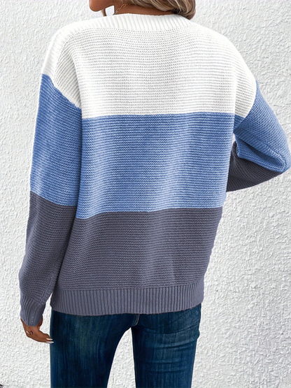Loose Crew Neck Sweater—Perfect Blend of Comfort and Style for Women