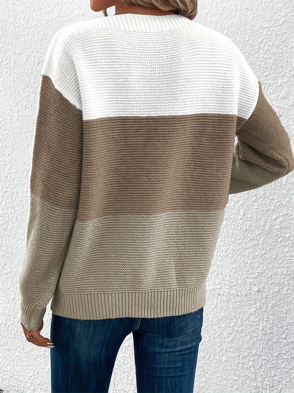 Loose Crew Neck Sweater—Perfect Blend of Comfort and Style for Women