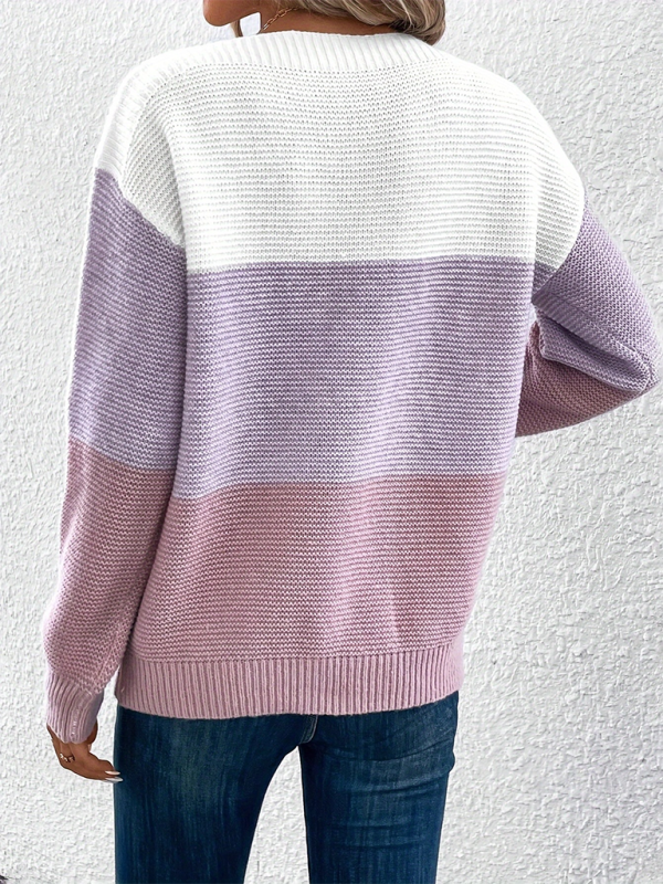 Loose Crew Neck Sweater—Perfect Blend of Comfort and Style for Women