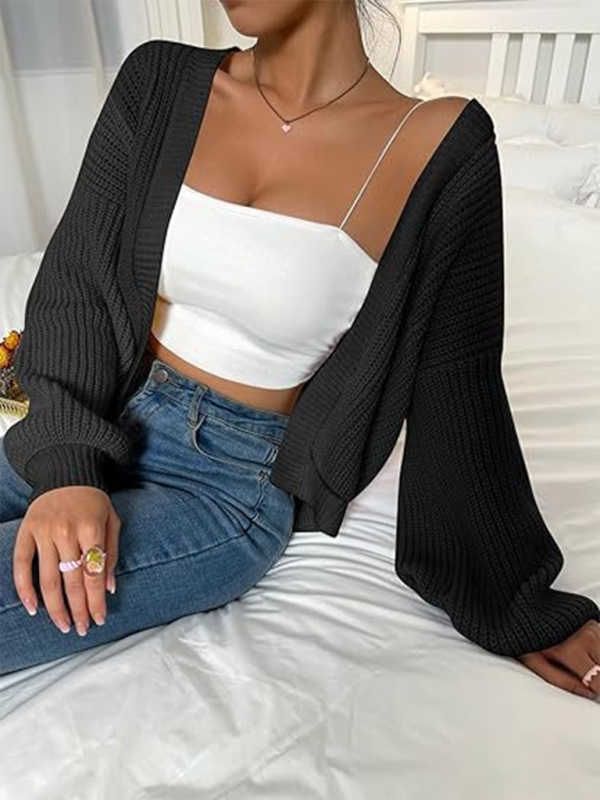 Stylish Knitted Cardigan with Contrast Colours