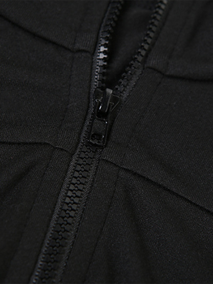 New Sexy Drawstring Waist Belly Top High Waist Tight Pants Suit