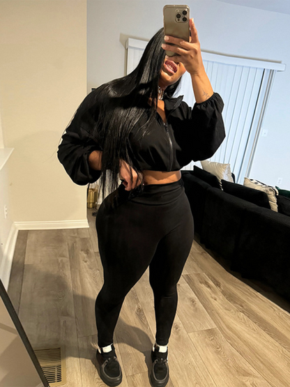 New Sexy Drawstring Waist Belly Top High Waist Tight Pants Suit