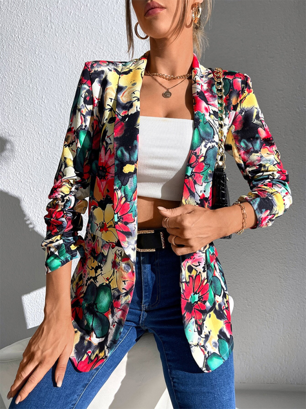 Women's Simple Fashion Long Sleeve Slim Small Suit Jacket—Effortless Elegance