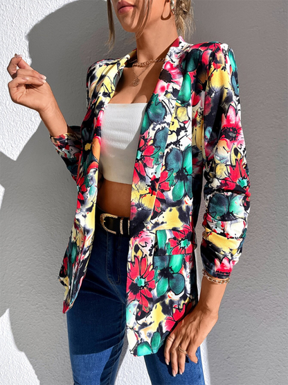 Women's Simple Fashion Long Sleeve Slim Small Suit Jacket—Effortless Elegance