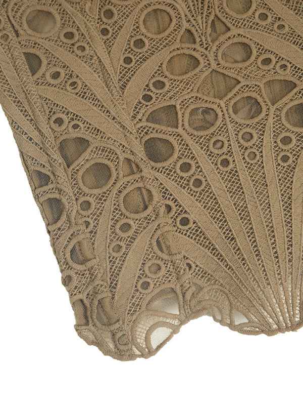 Irregular Lace Double Layer Fitted Floral Print Shapewear—Elegant and Flattering