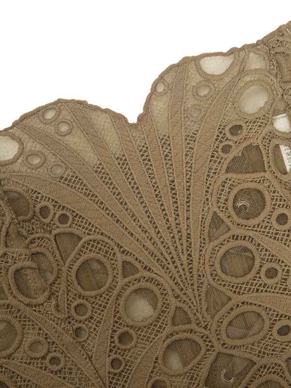Irregular Lace Double Layer Fitted Floral Print Shapewear—Elegant and Flattering
