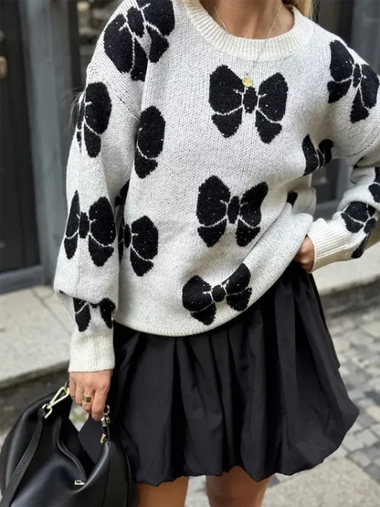 Butterfly Knit Pullover Sweater for Women - Chic and Comfortable Loose Yardage Design - Shello's Creative Boutique