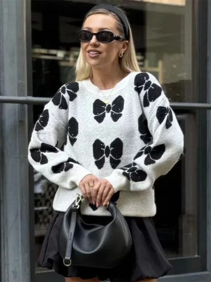 Butterfly Knit Pullover Sweater for Women - Chic and Comfortable Loose Yardage Design - Shello's Creative Boutique