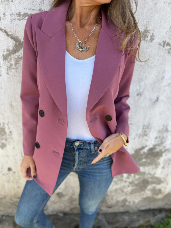 Women Solid Colour Fashion Long Sleeve Blazer
