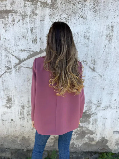 Women Long Sleeve Blazer - Stylish Solid Colour Blazer for Comfort and Fashion - Shello's Creative Boutique