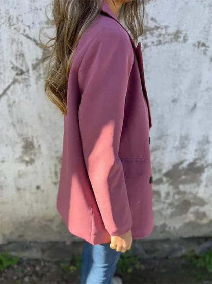 Women Long Sleeve Blazer - Stylish Solid Colour Blazer for Comfort and Fashion - Shello's Creative Boutique