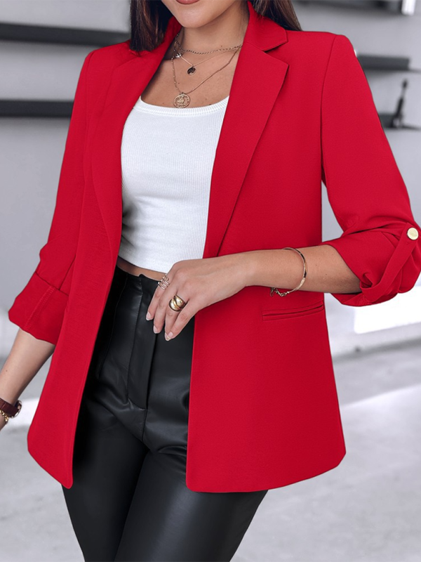 Women Stylish Blazer with Sleeves and Buttons