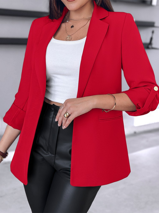 Women Stylish Blazer with Sleeves and Buttons