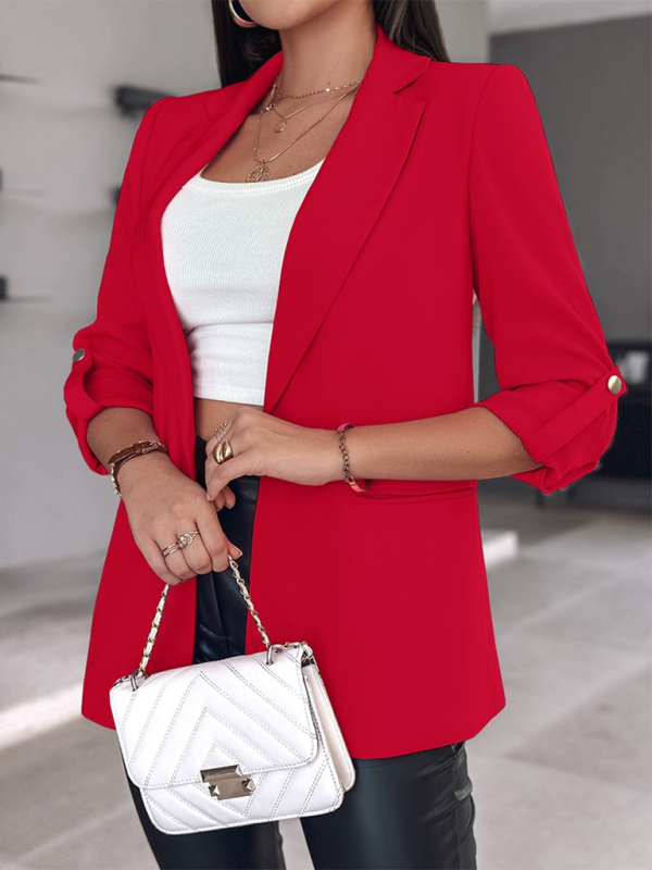Women Stylish Blazer with Sleeves and Buttons