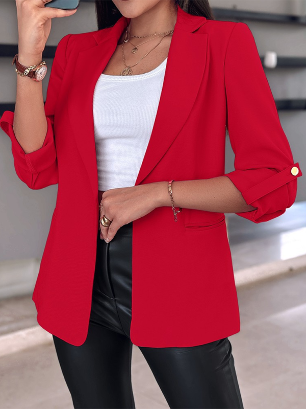 Women Stylish Blazer with Sleeves and Buttons