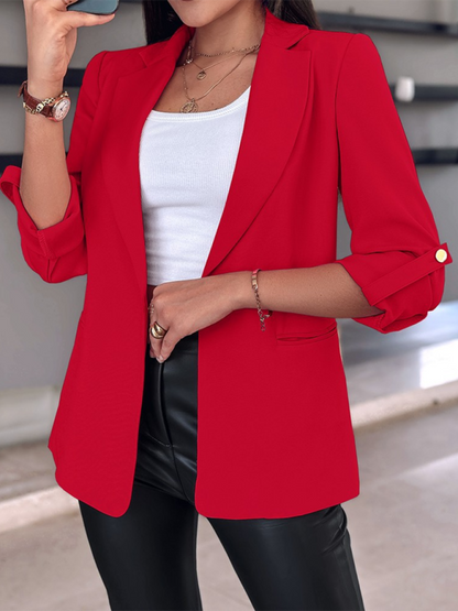 Women Stylish Blazer with Sleeves and Buttons