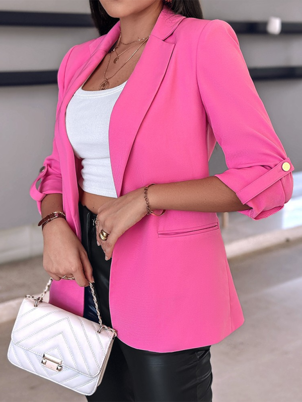 Women Stylish Blazer with Sleeves and Buttons