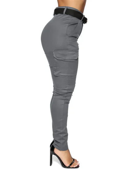 Workwear Stretch Pants with Belt for Ultimate Comfort and Versatility - Shello's Creative Boutique
