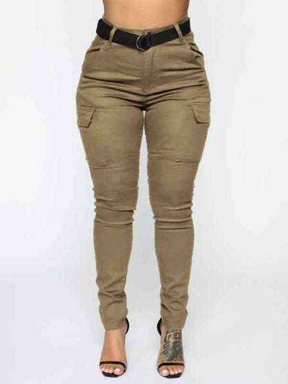 Workwear Stretch Pants with Belt for Ultimate Comfort and Versatility - Shello's Creative Boutique