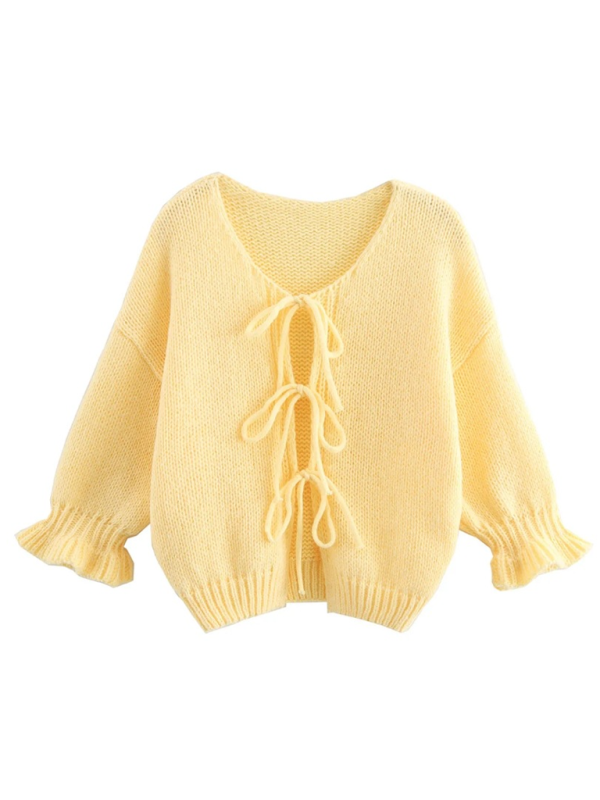 Yellow Knit Sweater Vest Shello's Creative Boutique
