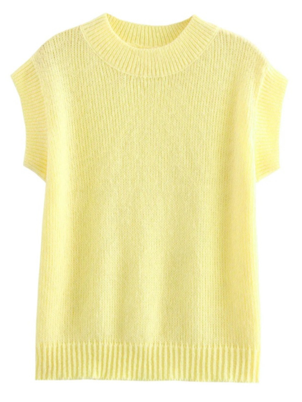 Yellow Knit Sweater Vest – Brighten Your Wardrobe with Effortless Style