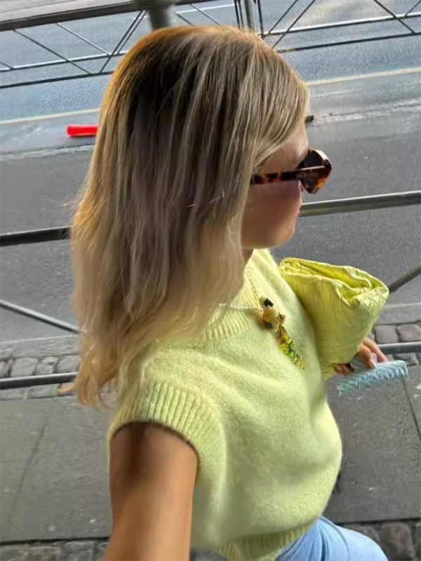Yellow Knit Sweater Vest – Brighten Your Wardrobe with Effortless Style