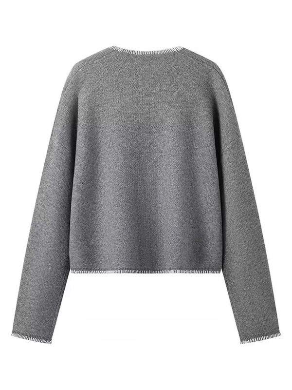Double Pocket Knit V-Neck Sweater Shello's Creative Boutique