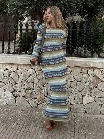 Striped Knit Dress – Effortless Elegance for the Modern Wardrobe - Shello's Creative Boutique