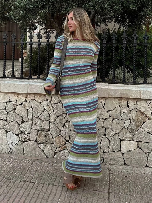 Striped Knit Dress – Effortless Elegance for the Modern Wardrobe