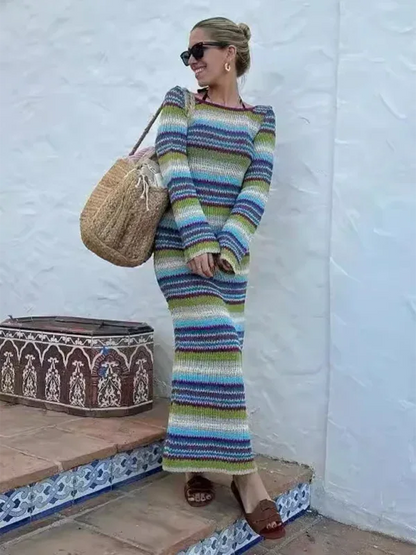 Striped Knit Dress – Effortless Elegance for the Modern Wardrobe - Shello's Creative Boutique