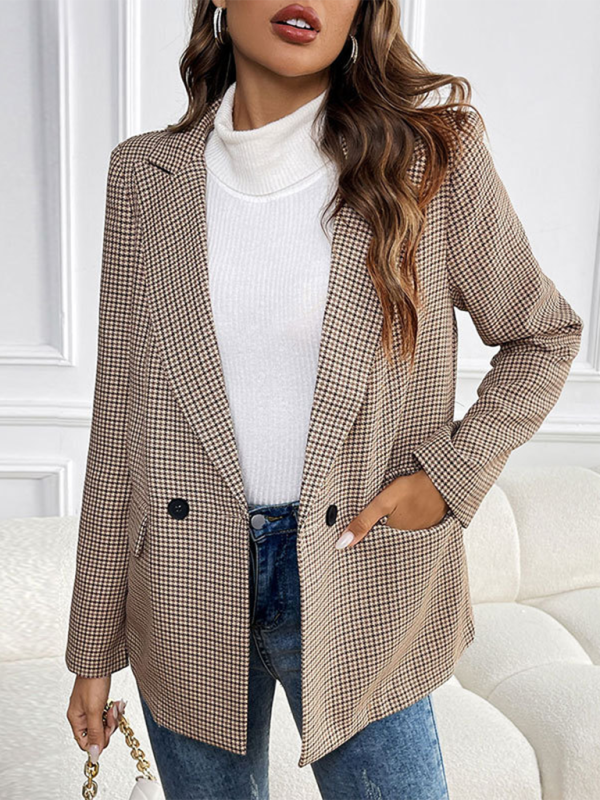 Casual Buttoned Lapel Long Sleeve Blazer with Pockets – Sophistication Meets Comfort
