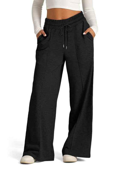Women's Tie-Dye Wide Leg Pants - Casual Waisted Fashion for Effortless Style - Shello's Creative Boutique