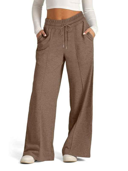 Women's Tie-Dye Wide Leg Pants - Casual Waisted Fashion for Effortless Style - Shello's Creative Boutique