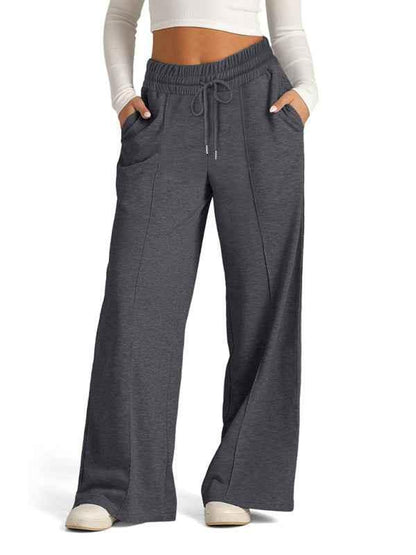 Women's Tie-Dye Wide Leg Pants - Casual Waisted Fashion for Effortless Style - Shello's Creative Boutique