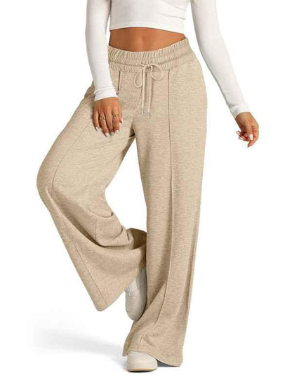 Women's Tie-Dye Wide Leg Pants - Casual Waisted Fashion for Effortless Style - Shello's Creative Boutique