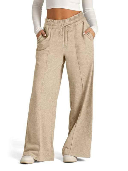 Women's Tie-Dye Wide Leg Pants - Casual Waisted Fashion for Effortless Style - Shello's Creative Boutique
